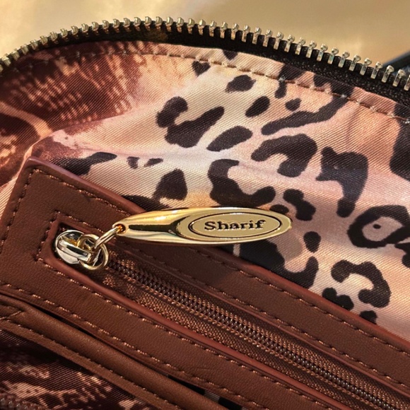 SATCHEL, LEATHER, DUSTY PINK WHITE & BLACK MULTICOLOUR FLORAL, TOP ZIP CLOSURE, - Picture 12 of 15